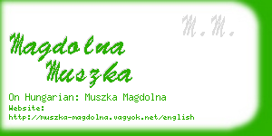 magdolna muszka business card